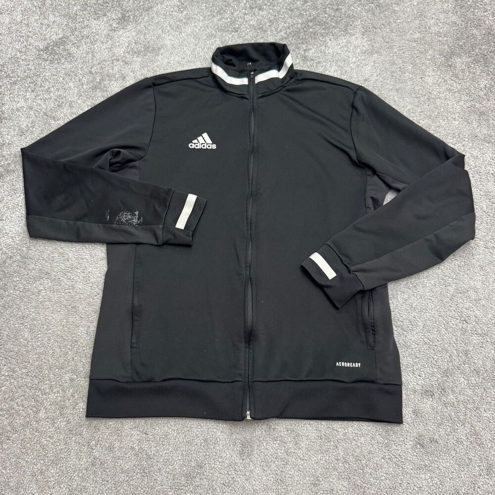 Adidas Aeroready Team 19 Track Jacket Mens Medium Black Full Zip Activewear